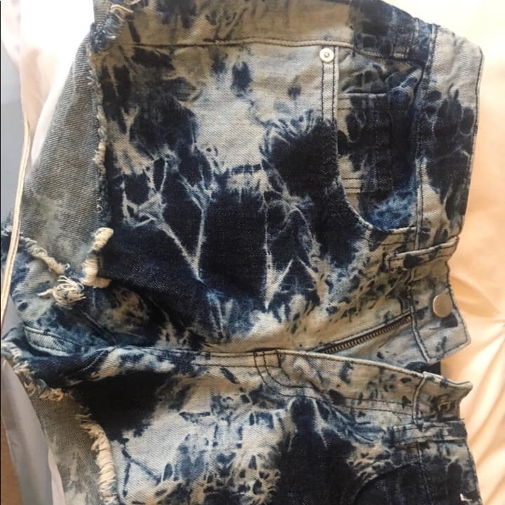 High waisted jean shorts